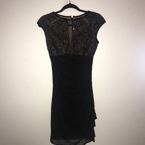 👗 Beautiful Betsy & Adam Sexy Black Lace Cocktail Dress Size 4